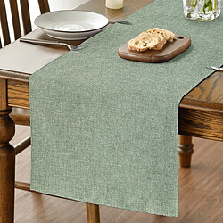 Vendos85 Chemin de Table Polyester Vert Sauge 40×100 cm