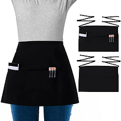 Vendos85 Tablier de serveur noir avec poches – résistant et pratique