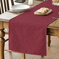Vendos85 Chemin de Table Polyester Rouge Bordeaux 40×140 cm