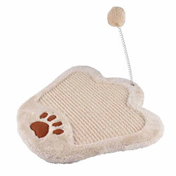 Paris Prix Griffoir & Jouet pour Chat Forme Patte 35cm Écru