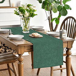 Vendos85 Chemin de Table Polyester Vert Forêt 40×180 cm