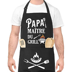 Vendos85 Tablier BBQ Homme « Papa Maître du Grill »