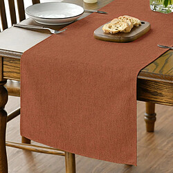 Vendos85 Chemin de Table Polyester Orange Rouille 40×140 cm