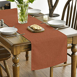 Vendos85 Chemin de Table Polyester Orange Rouille 40×100 cm