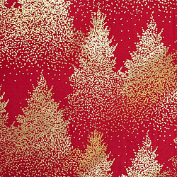 Atmosphera Nappe Imprimée Sapin Colorama 140x240cm Rouge