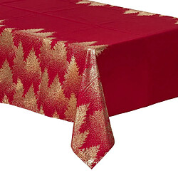 Atmosphera Nappe Imprimée Sapin Colorama 140x240cm Rouge