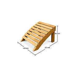 ICONIK INTERIOR Tabouret en bois pour chaise de jardin - Alana Bleu pas cher