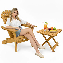 Avis ICONIK INTERIOR Pack Chaise d'extérieur et Table d'extérieur et de jardin - Bois - Alana Bleu