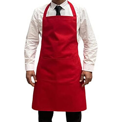 Vendos85 Tablier de cuisine unisexe rouge 70 x 90 cm