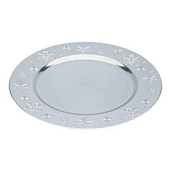 Atmosphera Assiette de Présentation Flocon 33cm Argent
