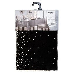 Feeric Lights And Christmas Nappe de Noël motifs Léopard - L. 140 x l. 360 cm - Noir et doré