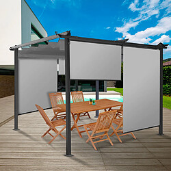 Idmarket Store pergola gris clair x2