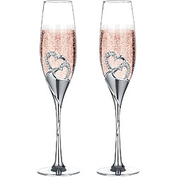 Vendos85 Flûtes à Champagne Cœur – Lot de 2 Élégantes