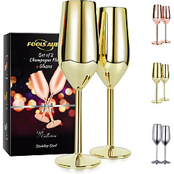 Vendos85 Flûtes à champagne inox 18/8 – durables et élégantes