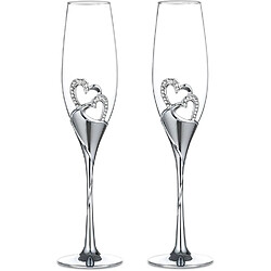 Vendos85 Coupe de champagne d’amour en cristal et métal