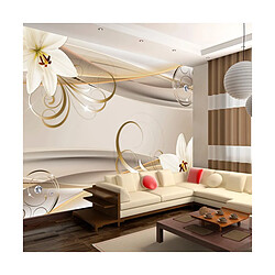 Paris Prix Papier Peint Lilies & the Gold Spirals 210 x 300 cm