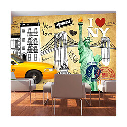Paris Prix Papier Peint One Way New York 70 x 100 cm
