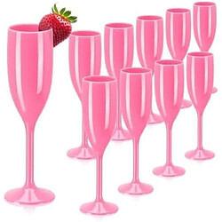 Vendos85 10 Flûtes à champagne en acrylique réutilisables 21 cm