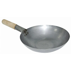 Wok en Acier Doux Fond Plat 330 mm - Vogue