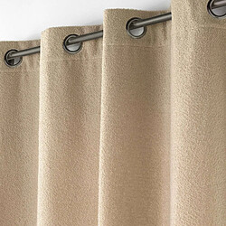 Douceur D'Interieur Rideau à œillets BELI - Bouclette unie - 140 x 240 cm - Beige
