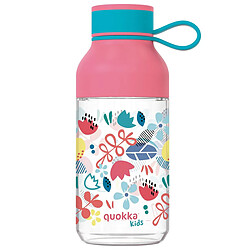 Quokka Bouteille d'eau avec Sangle Design Fleur 430ml en Ecozen Rose