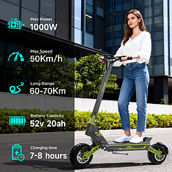 Trottinette électrique Gokeep F5 11" 1000W Moteur Vert