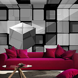 Paris Prix Papier Peint Cube in Gray 245 x 350 cm