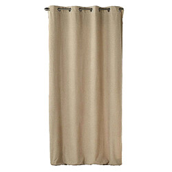 Douceur D'Interieur Rideau à œillets BELI - Bouclette unie - 140 x 240 cm - Beige