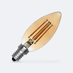 Avis Ledkia Ampoule LED Filament E14 6W 600 lm C35 Bougie Gold No Flicker 2200K Super chaud