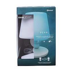 Acheter Color Block Lampe Enceinte Bluetooth 4.2 15W Lumineuse Modèle Pearl ColorLight Blanc