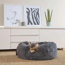 Avis Toilinux Coussin doux et rond Snow pour chien et chat - Gris anthracite - Diam 55 cm