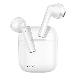 Écouteurs Bluetooth 5.3 Boitier de charge 18h Bouton de commande Akashi - blanc