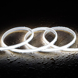 Ledkia Ruban LED Dimmable 220V COB 320 LED/m Blanc Froid 8W/m 720lm/m Largeur 12mm Coupe Ledkia Ruban LED Dimmable 220V COB 320 LED/m Blanc Froid 8W/m 720lm/m Largeur 12mm Coupe 50cm IP65 CRI90 Sur mesure 6000K 6 mm x 12 mm x 3 m