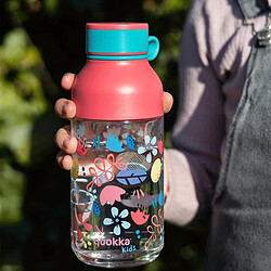 Avis Quokka Bouteille d'eau avec Sangle Design Fleur 430ml en Ecozen Rose