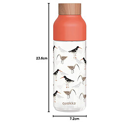 Acheter Quokka Bouteille d'eau Design Oiseaux Bouchon Bambou 720ml en Ecozen Orange
