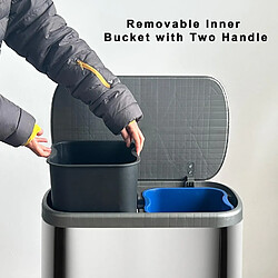 Acheter Poubelle pédale tri sélectif 60l - BAT-GRI-60L - Empire - KITCHEN MOVE