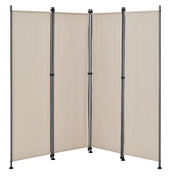 Helloshop26 Paravent brise-vue barrière protection de l'intimité 215 x 170 cm beige 03_0001063