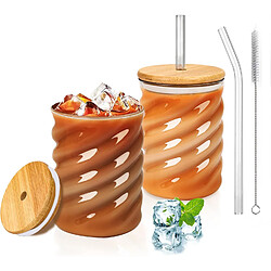 Vendos85 Lot de 4 Verres à Café Glacé 350 ml – Passe au Lave-Vaisselle