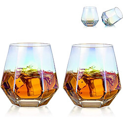 Vendos85 2 Verres à Whisky Géométriques Inclinés – Diamant 50°