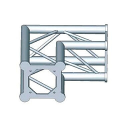 ASC 2522 Angle structure carrée 2 départs 90 degrés 0,50m x 0,50m ASD
