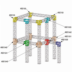 ASC 1522 Angle 2 départs 90 degrés 0,25m x 0,25m ASD