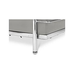 ICONIK INTERIOR Repose-Pieds Carré - Revêtement en Similicuir - Kart Noir pas cher