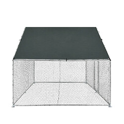 Avis Helloshop26 Enclos extérieur volière cage pour animaux avec serrure armature acier galvanisé 3 x 2 x 2 m argent vert foncé 03_0005140