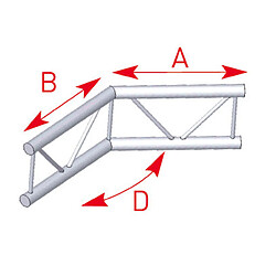 AEX 25V Angle 2 départs 135 degrés 0,50m x 0,50m ASD
