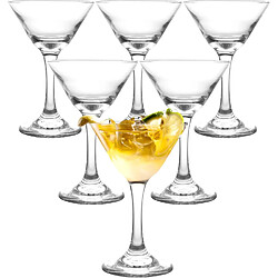 Vendos85 Lot de 6 verres à martini en verre élégant 120 ml