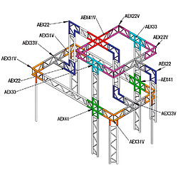 AEX 31V Angle 3 départs 90 degrés 0,50m x 0,50m x 0,50m ASD
