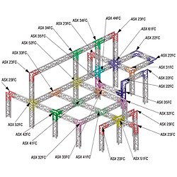 ASX 22 FC Angle structure triangulaire 2 départs 90 degrés 0,50m x 0,50m ASD