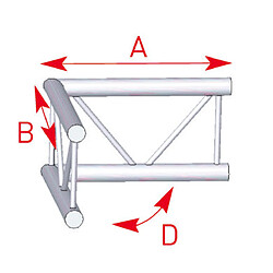 AEX 22V Angle 2 départs 90 degrés 0,50m x 0,50m ASD