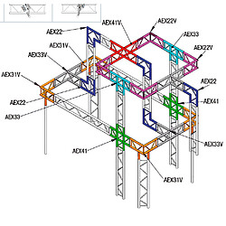 AEX 22V Angle 2 départs 90 degrés 0,50m x 0,50m ASD
