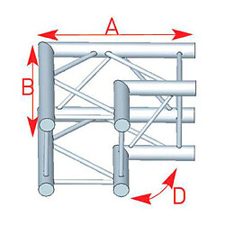 ASC 3022 Angle 2 départs 90 degrés 0.50m x 0.50m ASD